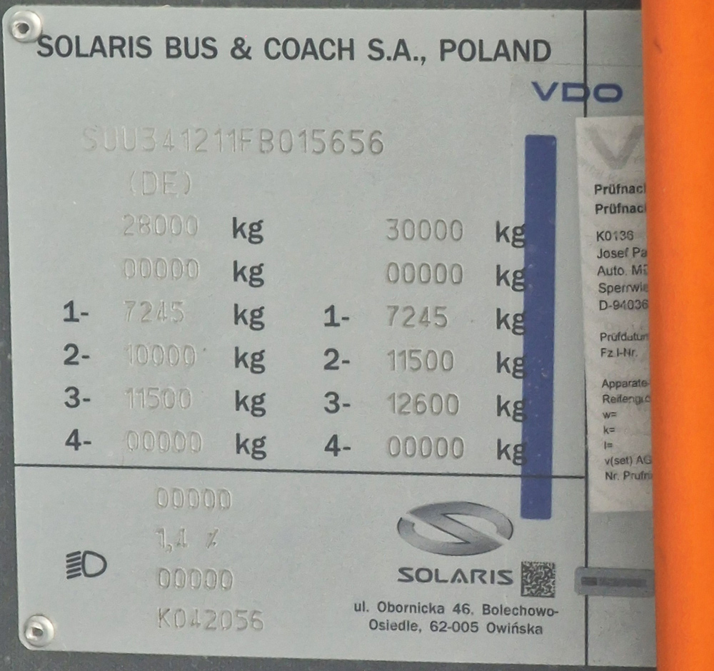 Бавария, Solaris Urbino IV 18 № 62