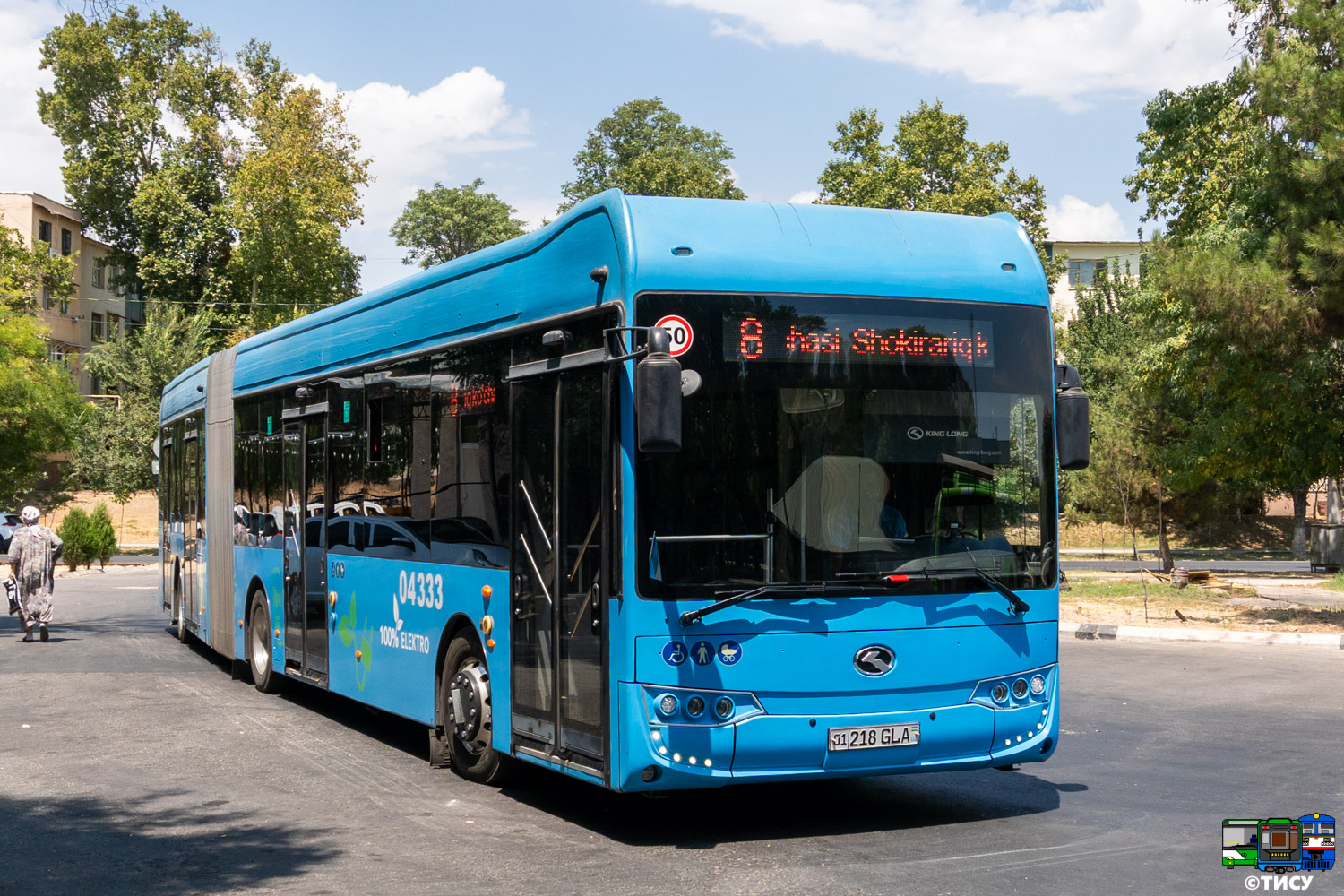 Узбекистан, King Long XMQ6180BGWBEV № 04333