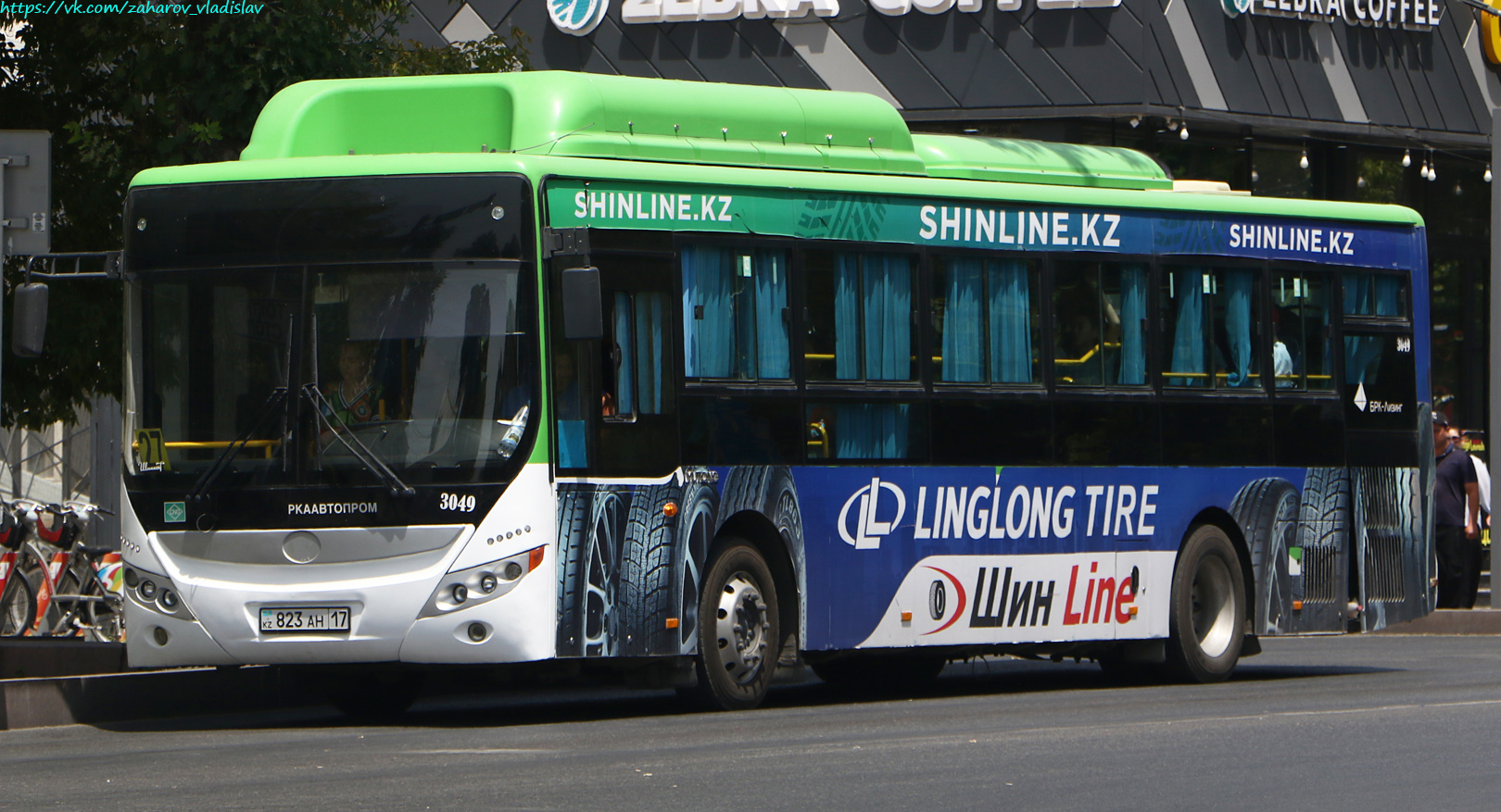Шымкент, Yutong ZK6118HGA (СарыаркаАвтоПром) № 3049 Шымкент, Yutong ZK6118HGA (СарыаркаАвтоПром) № 3049