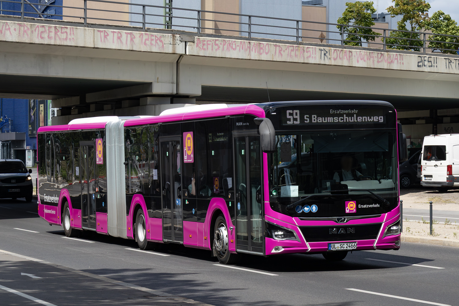 Баден-Вюртемберг, MAN 18C Lion's City 18 NG360 № UL-SC 2466; Берлин — SEV · S8 / S85 / S9 · Treptower Park <> Baumschulenweg · 24.07.2025 — 04.08.2025 Баден-Вюртемберг, MAN 18C Lion's City 18 NG360 № UL-SC 2466; Берлин — SEV · S8 / S85 / S9 · Treptower Park <> Baumschulenweg · 24.07.2025 — 04.08.2025