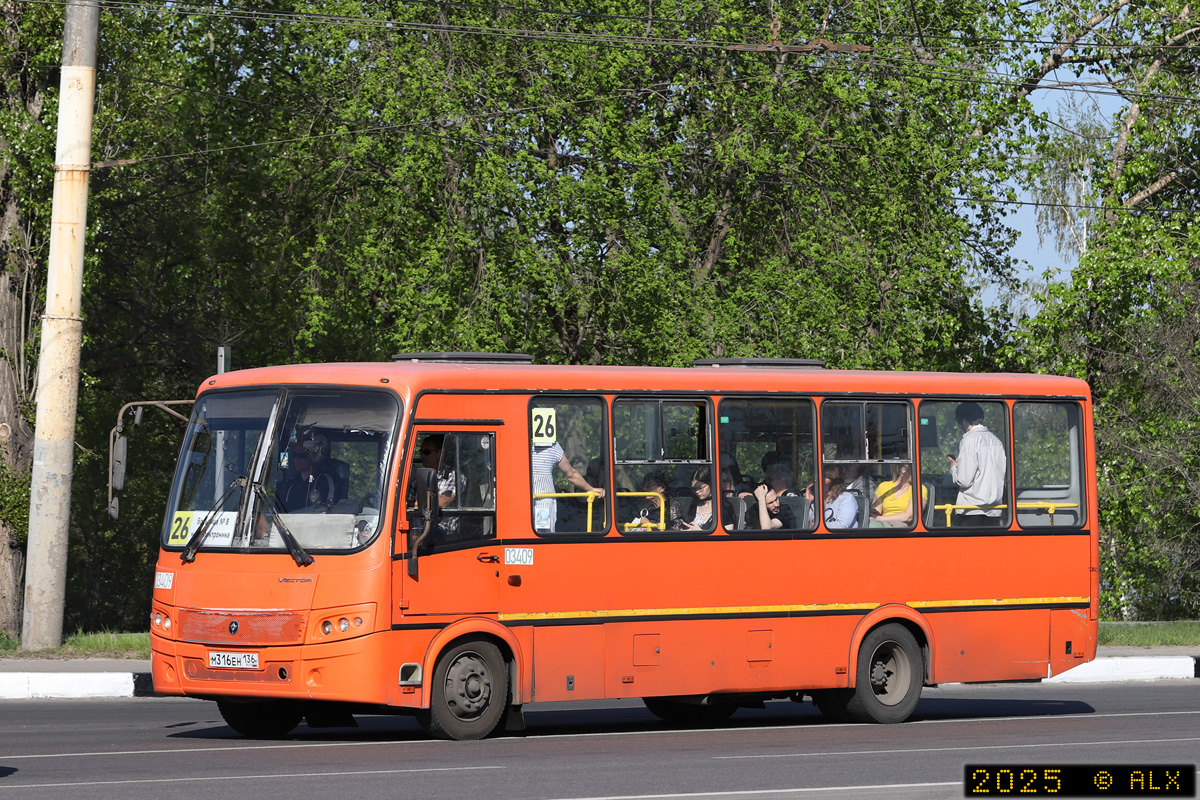 Воронежская область, ПАЗ-320414-05 "Вектор" № 03409