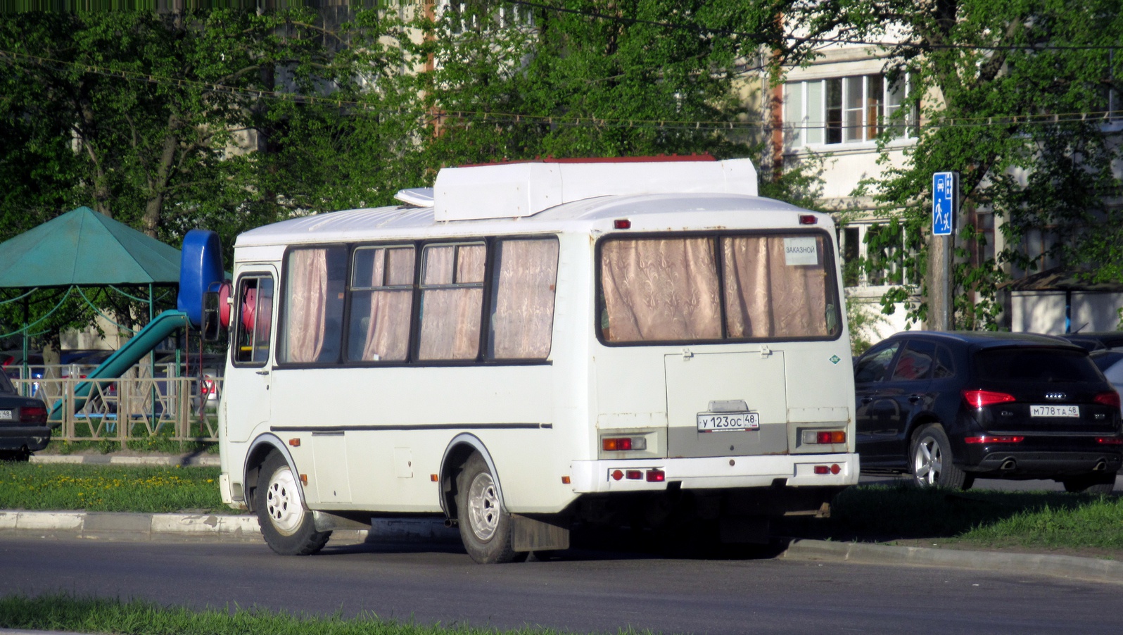 Липецкая область, ПАЗ-32054 № У 123 ОС 48
