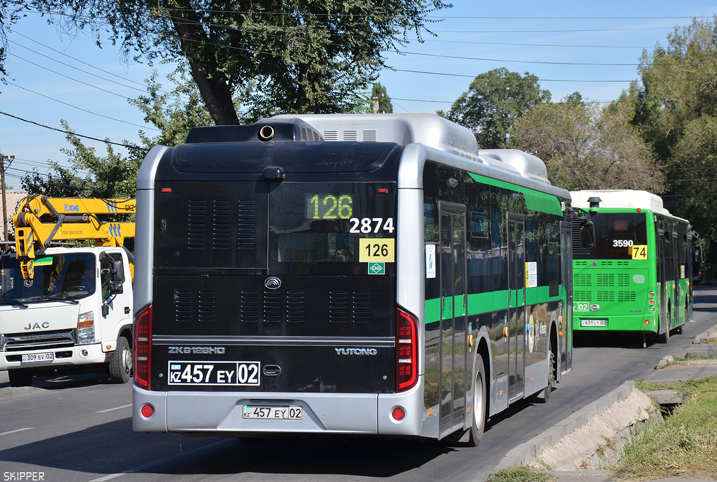 Алматы, Yutong ZK6126HG (QazTehna) № 2874 Алматы, Yutong ZK6126HG (QazTehna) № 2874