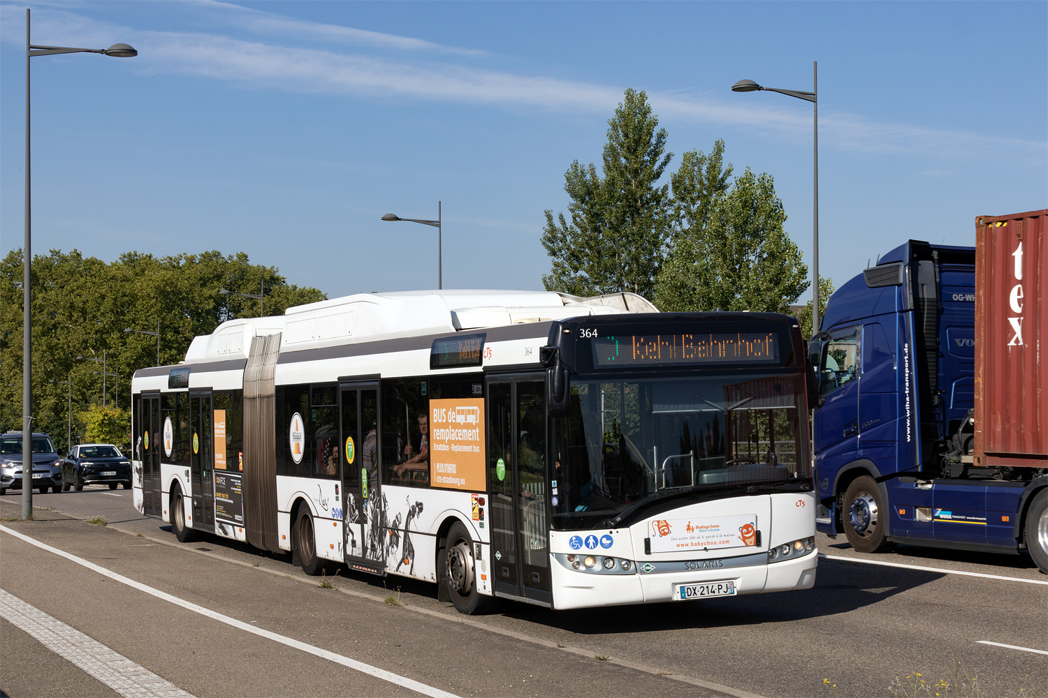 Франция, Solaris Urbino III 18 CNG № 364; Франция — Strasbourg · Tramway Works · 16.05.2025 — 22.08.2025