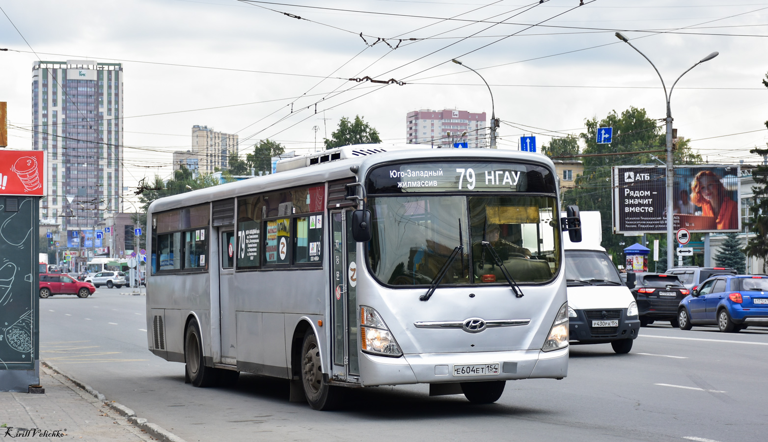 Новосибирская область, Hyundai New Super AeroCity 1F/L № Е 604 ЕТ 154