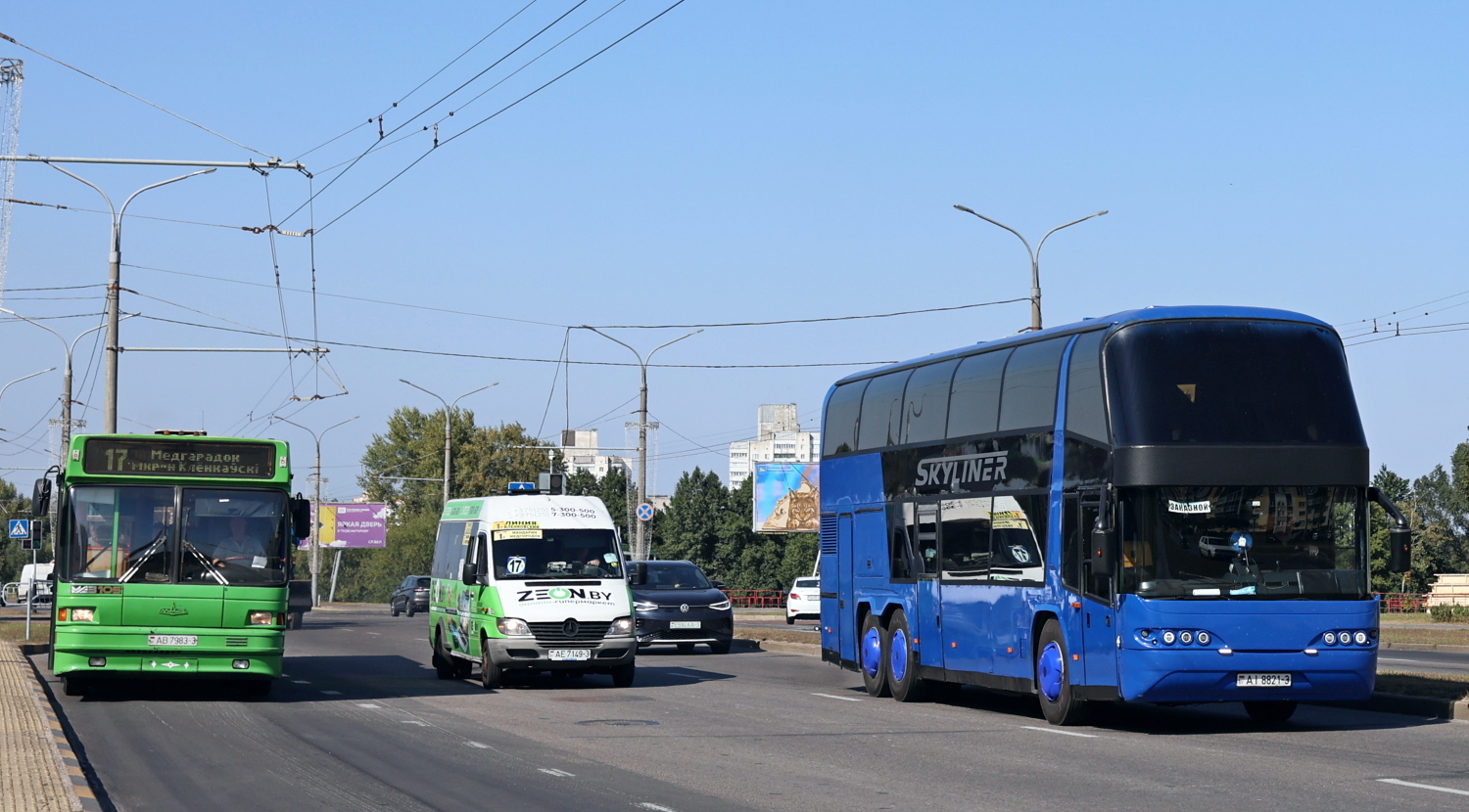 Гомельская область, Mercedes-Benz Sprinter № АЕ 7149-3; Гомельская область, Neoplan N122/3 Skyliner № АІ 8821-3