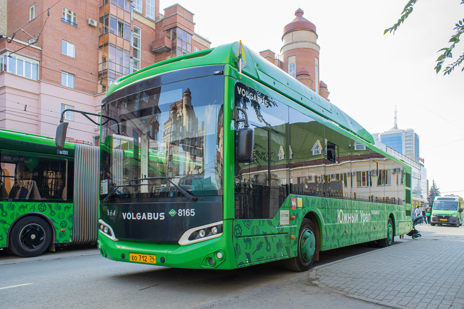 Челябинская область, Volgabus-5270.G2 (CNG) № 8165; Челябинская область, ГАЗ-A68R52 City № 4379; Челябинская область — ЧелТранспортФест 2025