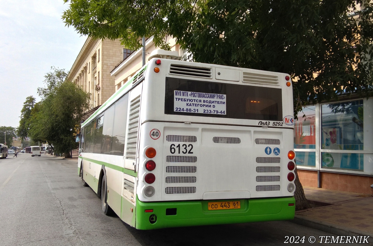 Ростовская область, ЛиАЗ-5292.60 № 6132