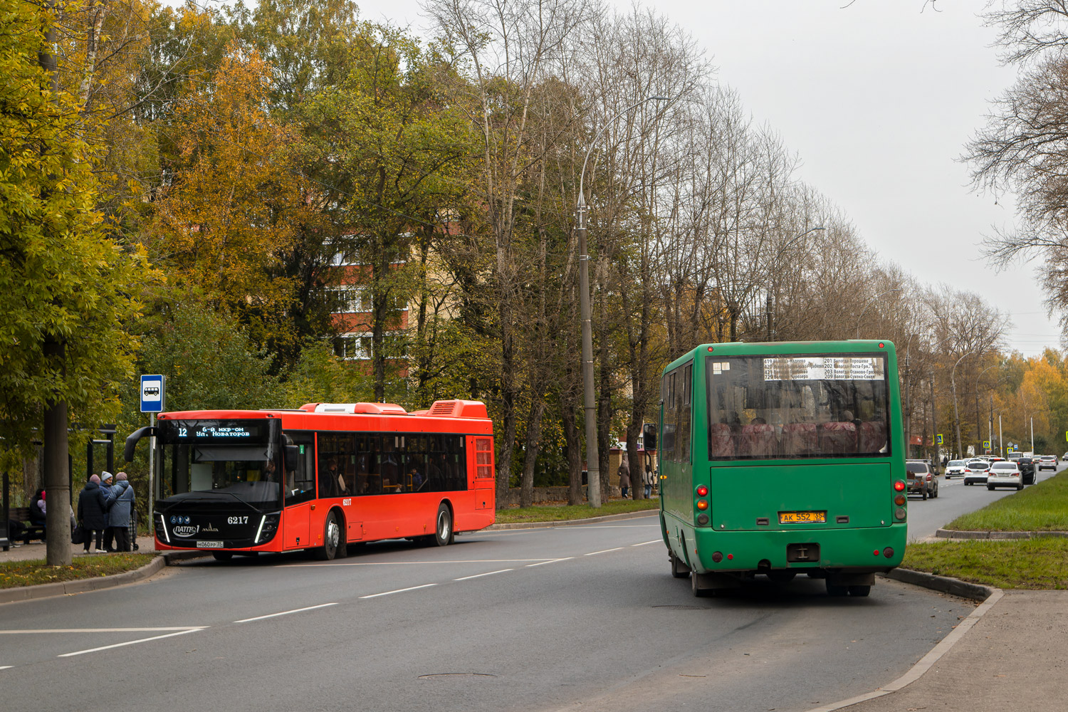 Вологодская область, МАЗ-203.047 № 6217; Вологодская область, МАЗ-256.170 № АК 552 35