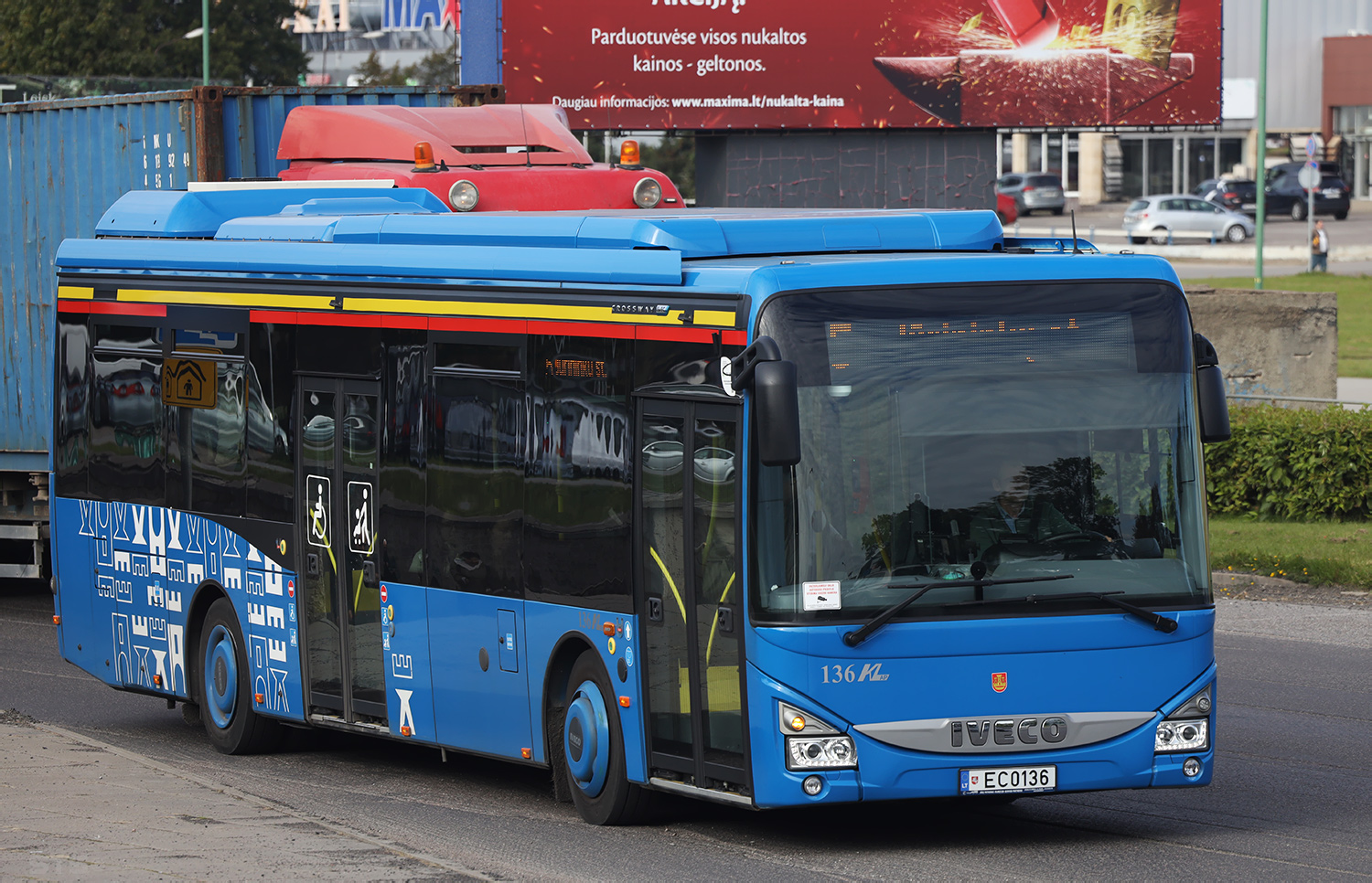 Литва, IVECO Crossway LE CITY 12M ELEC № 136