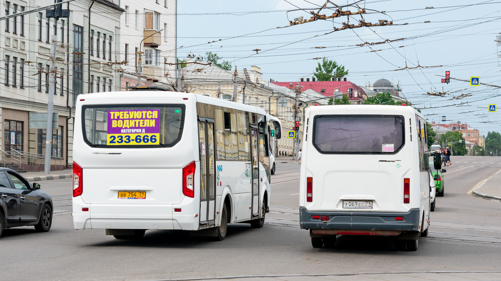 Тульская область, ПАЗ-320435-04 "Vector Next" № ВВ 754 71; Тульская область, ГАЗ-A63R45 Next № У 069 ЕС 71