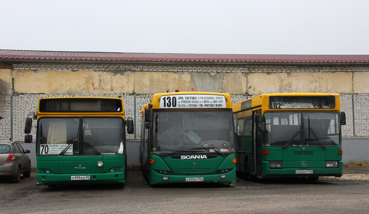 Пензенская область, МАЗ-103.465 № О 995 ЕВ 58; Пензенская область, Scania OmniLink II (Скания-Питер) № Е 355 НТ 164; Пензенская область — АТП